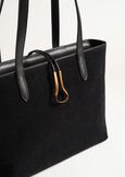 Shopping Betty in ecopelle e ecocamoscio NERO BLACKVIOLA PRUGNA Donna immagine n. 2