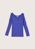 Mariel boat neck jersey BLUROSSO LIPSTICK Woman image number 4