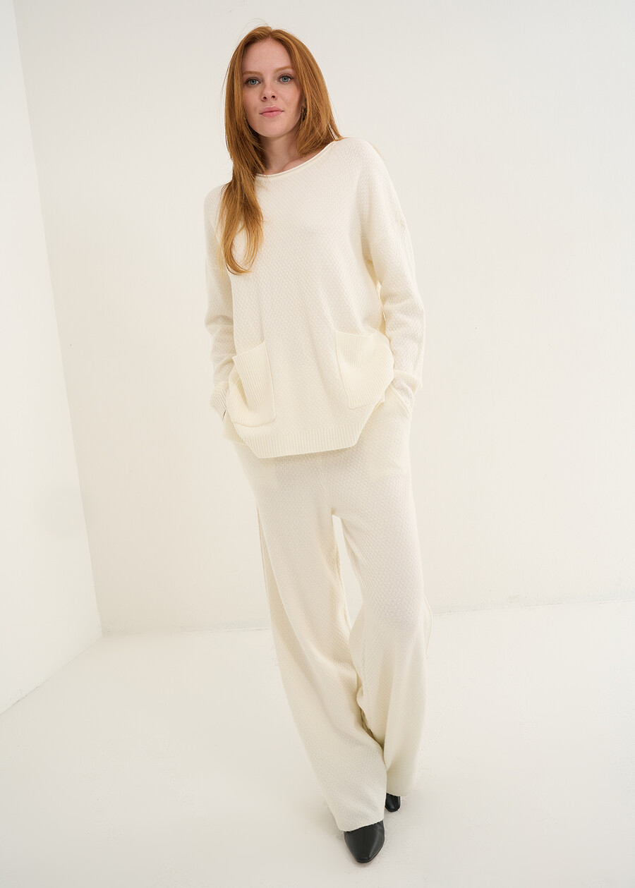 Pantaloni Pammy in maglia BEIGE LATTE Donna , immagine n. 1