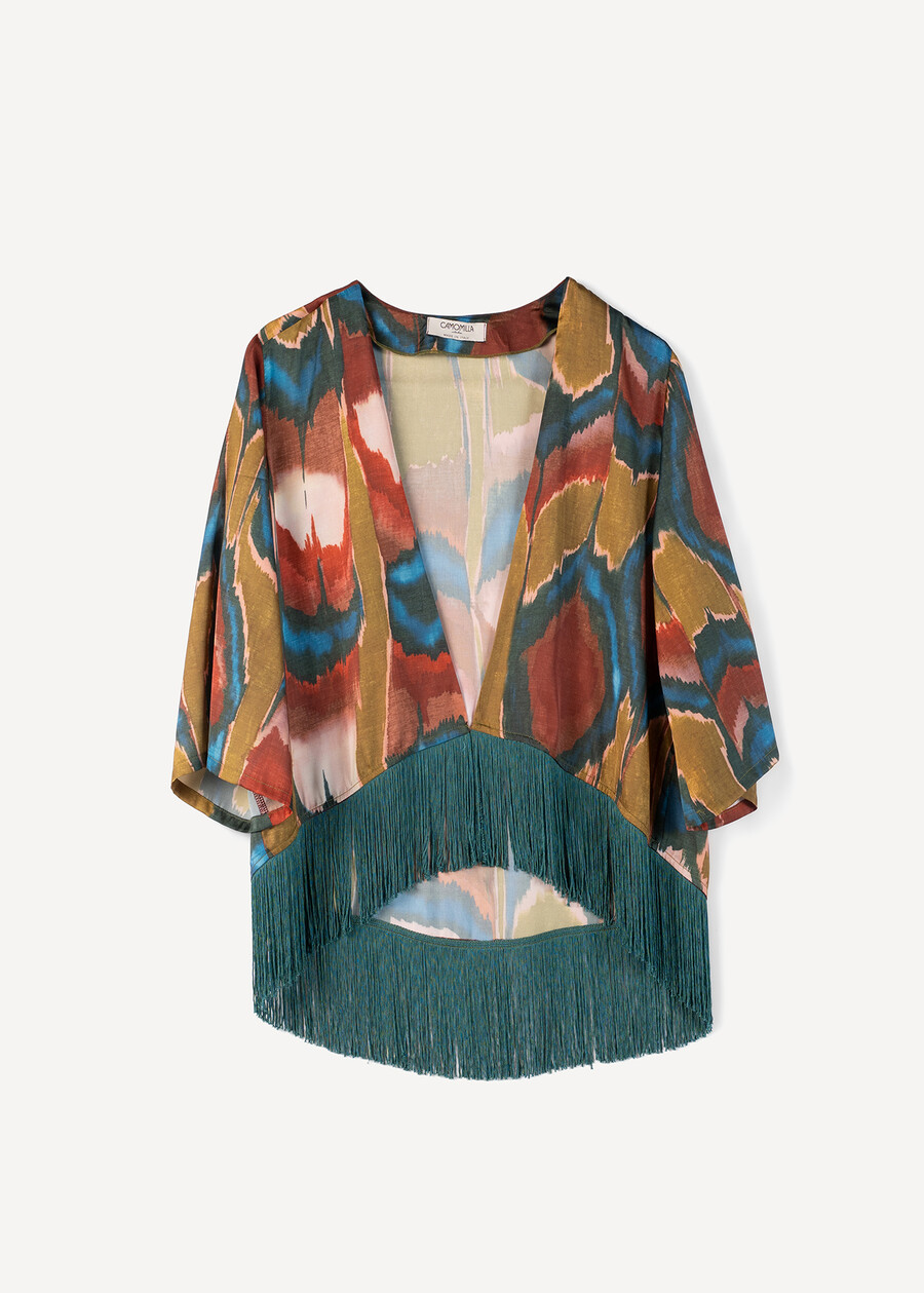 Conrad Africa print shrug VERDE Woman , image number 5