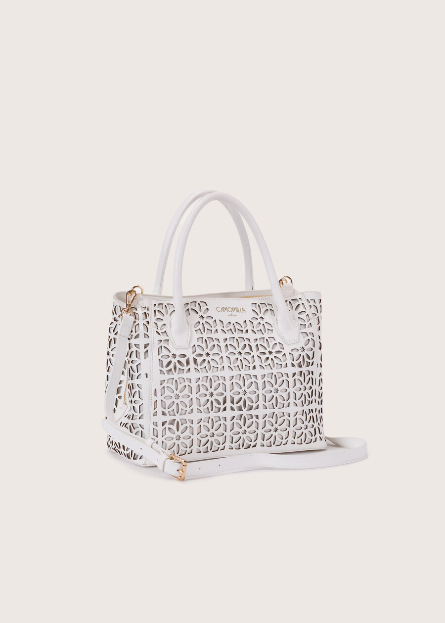 Borsa Bruna in ecopelle BIANCO OPTICALBLUE OLTREMARE  Donna , immagine n. 2