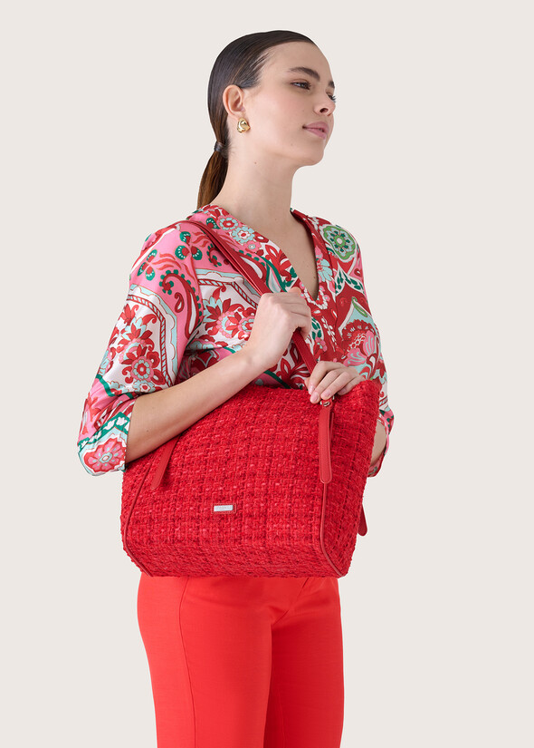Bely fabric shopping bag ROSSO TULIPANO Woman null