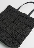 Brigitte maxi crochet shopper NERO BLACK Woman image number 5