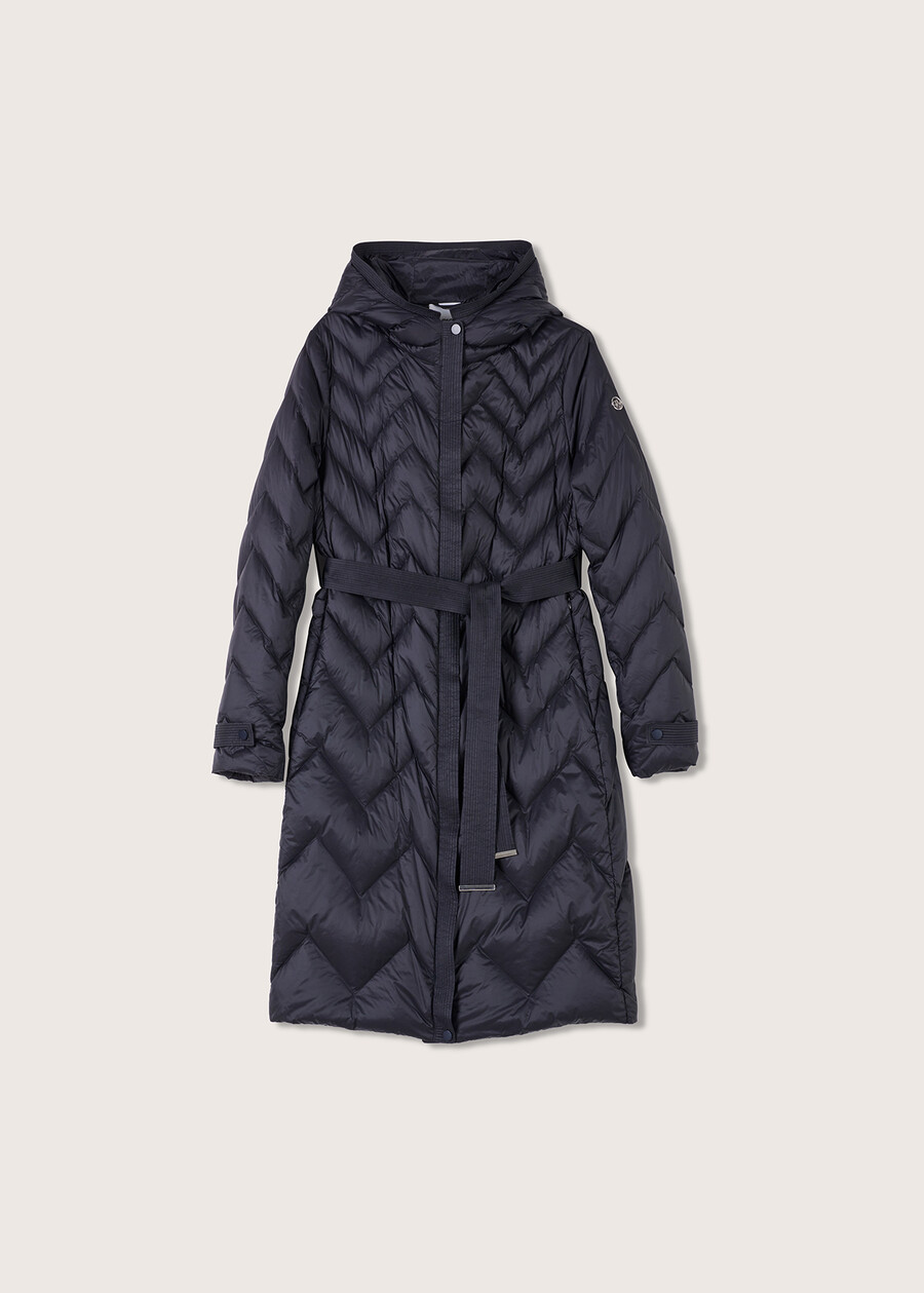 Pupo long down jacket NERO BLACKBEIGE GESSO Woman , image number 6
