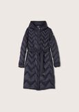 Pupo long down jacket NERO BLACKBEIGE GESSO Woman image number 6