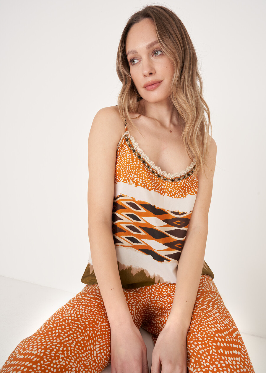 Top Tris Fantasia Etnica GIALLO GRANO Donna , immagine n. 1