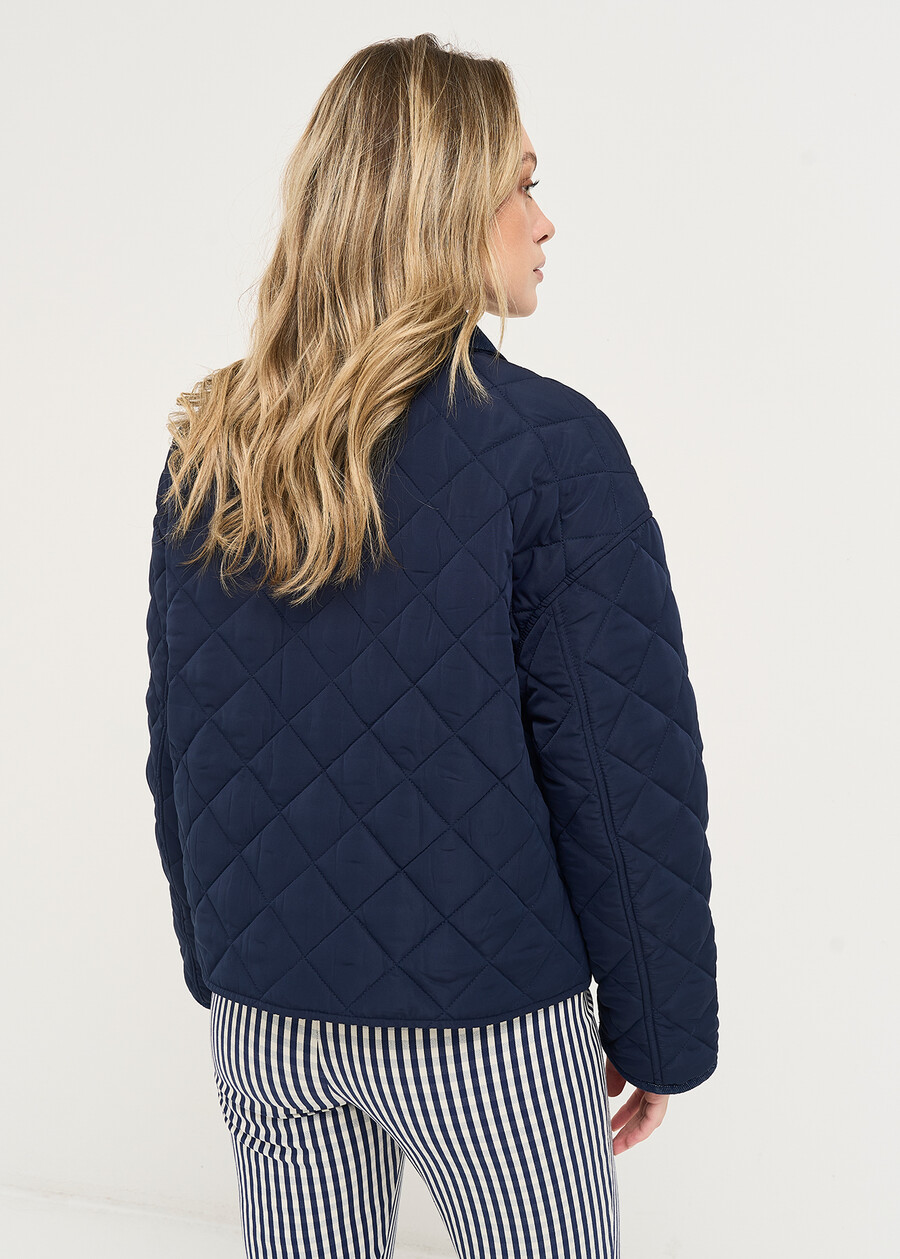 Glossy quilted denim details BLU Woman , image number 4