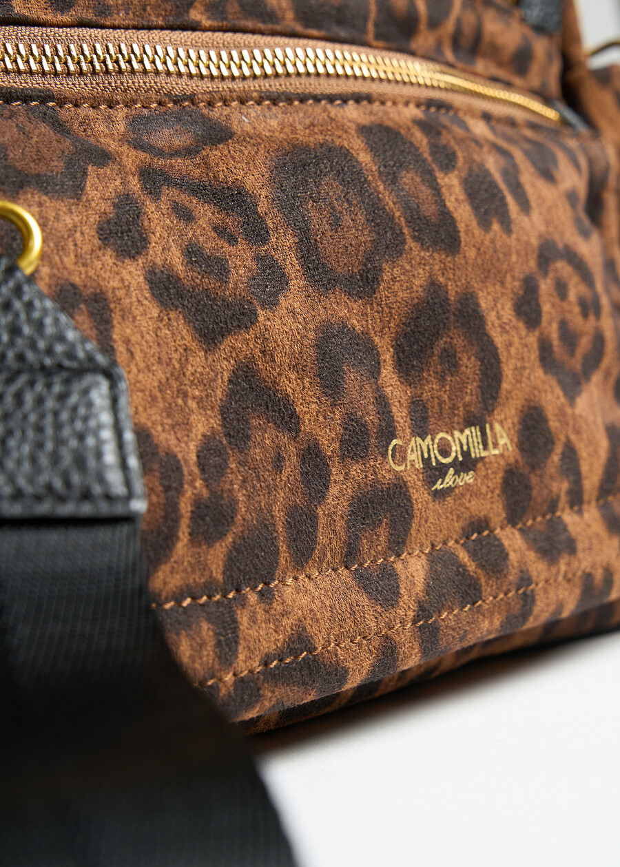 Tracolla Bailei animalier camoscio MARRONE CARAMELLO Donna , immagine n. 3