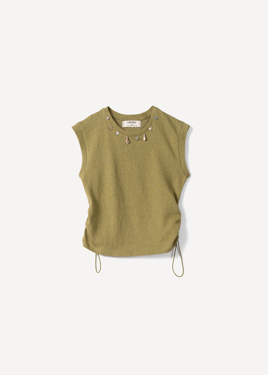 Serenity cotton T-shirt VERDE Woman , image number 5
