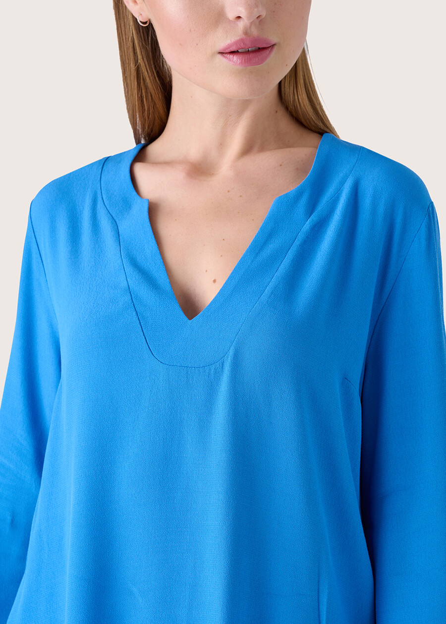 Blusa Cassy in viscosa ecovero BLU CARRIBEAN Donna , immagine n. 2