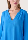Blusa Cassy in viscosa ecovero BLU CARRIBEAN Donna immagine n. 2