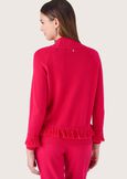 Melanie sweater with fringes ROSSO MAGENTABLU GRAFITE Woman image number 3