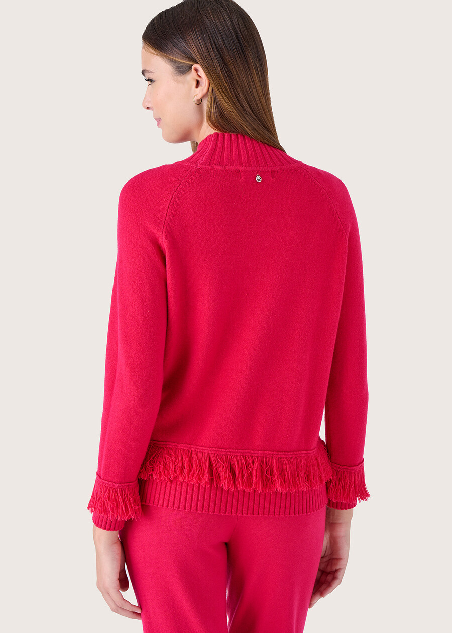 Melanie sweater with fringes ROSSO MAGENTABLU GRAFITE Woman , image number 3
