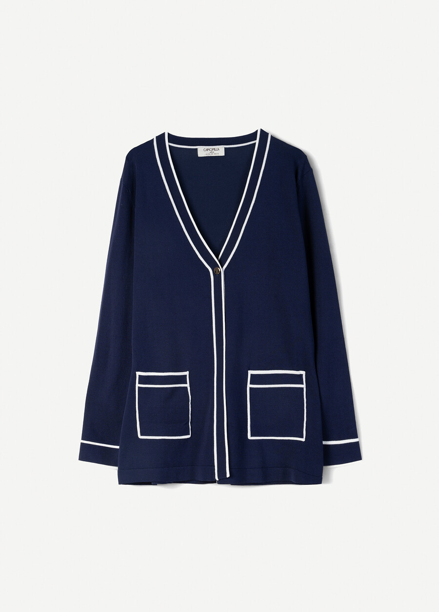 Cardigan Croxie in filo di viscosa BLU Donna , immagine n. 4