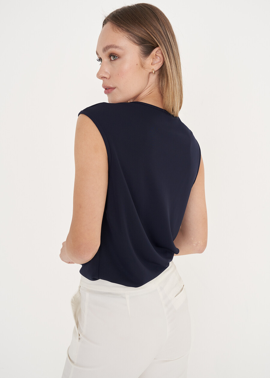 Top Tullio in jersey BLUE OLTREMARE  Donna , immagine n. 3