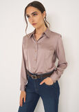 Alessia-B satin shirt BEIGE MOUSSE Woman image number 1