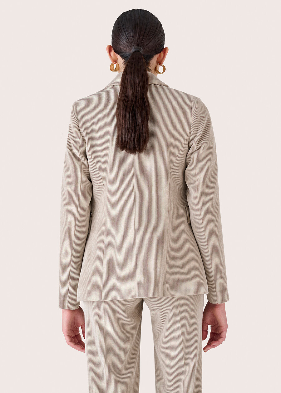 Guenda giacca in velluto ROSSO BORDEAUXBEIGE GREIGEBLUE OLTREMARE Donna , immagine n. 4