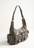 Bayan faux leather shoulder bag NERO BLACKGRIGIO CENERE Woman image number 1