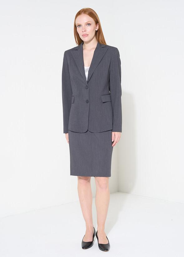 Gonna Gioia a tubino in lana GRIGIO GREY Donna null