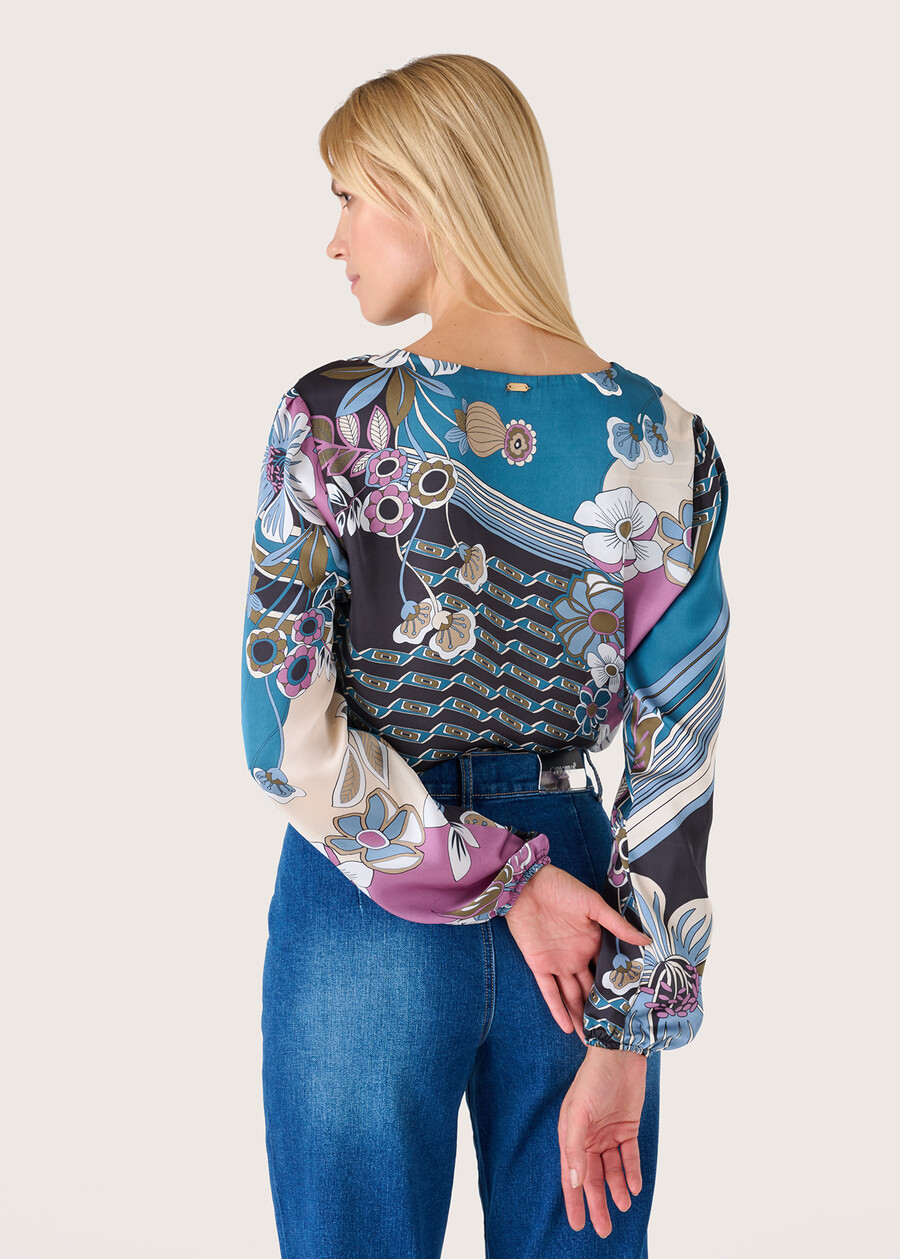 Maglia Kelly in viscosa BLUE CIELO Donna , immagine n. 3