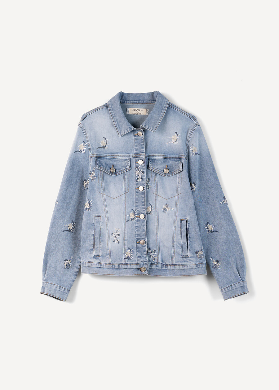 Giubbino Grey applicazioni DENIM MEDIUM DENIM Donna , immagine n. 6