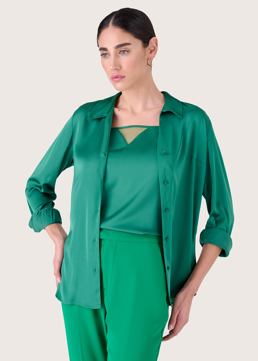 Candida satin shirt VERDE GARDEN Woman , image number 1