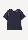 T-shirt Stuzy Ricamo a Mano BLUBIANCO WHITE Donna immagine n. 4