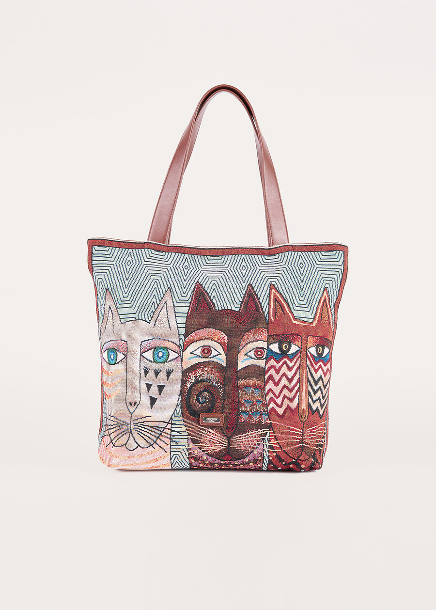 Beryl cat pattern shopping bag  Woman , image number 2