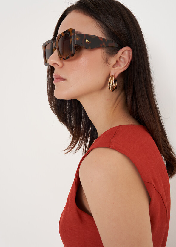Trapezoid Sunglasses VERDE HAVANA Woman null