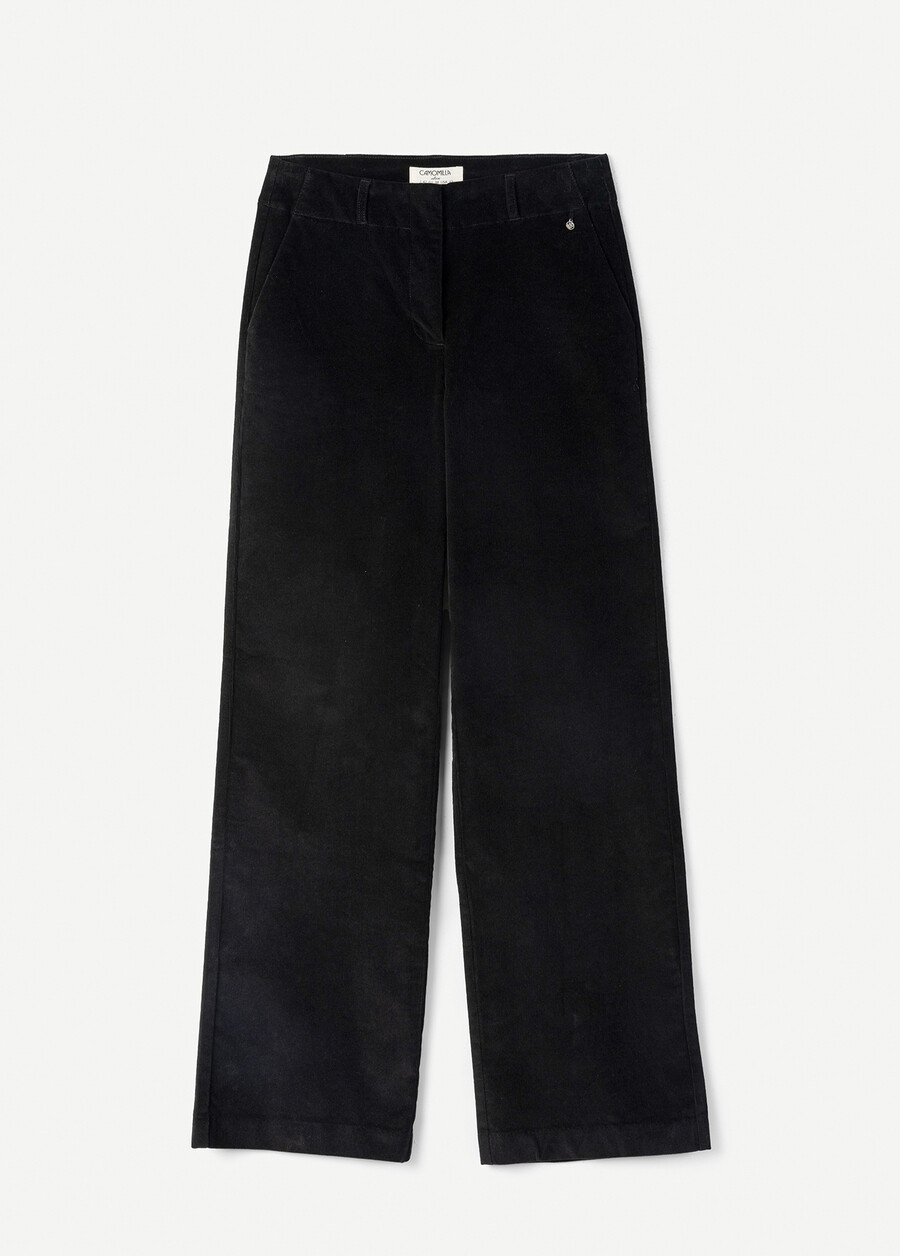 Pantalone Giorgia in velluto di cotone GRIGIO TORTORANERO BLACK Donna , immagine n. 5