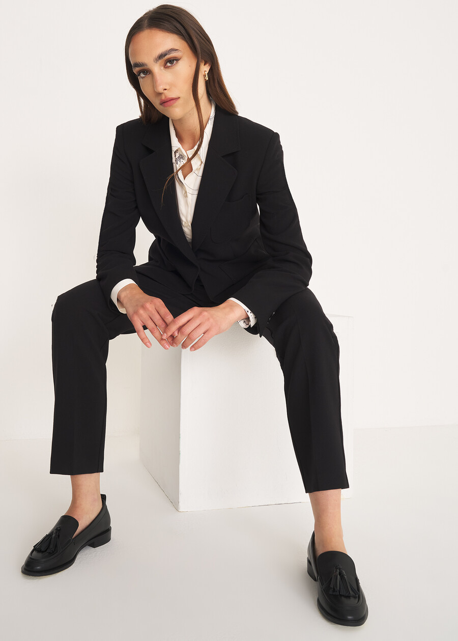 Travel Jacket with patch pockets NERO BLACK Woman , image number 4