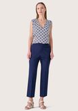 Alice cotton trousers BLUE OLTREMARE  Woman image number 1