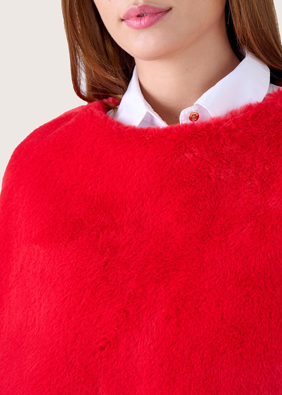 Meg eco-fur poncho  Woman , image number 2