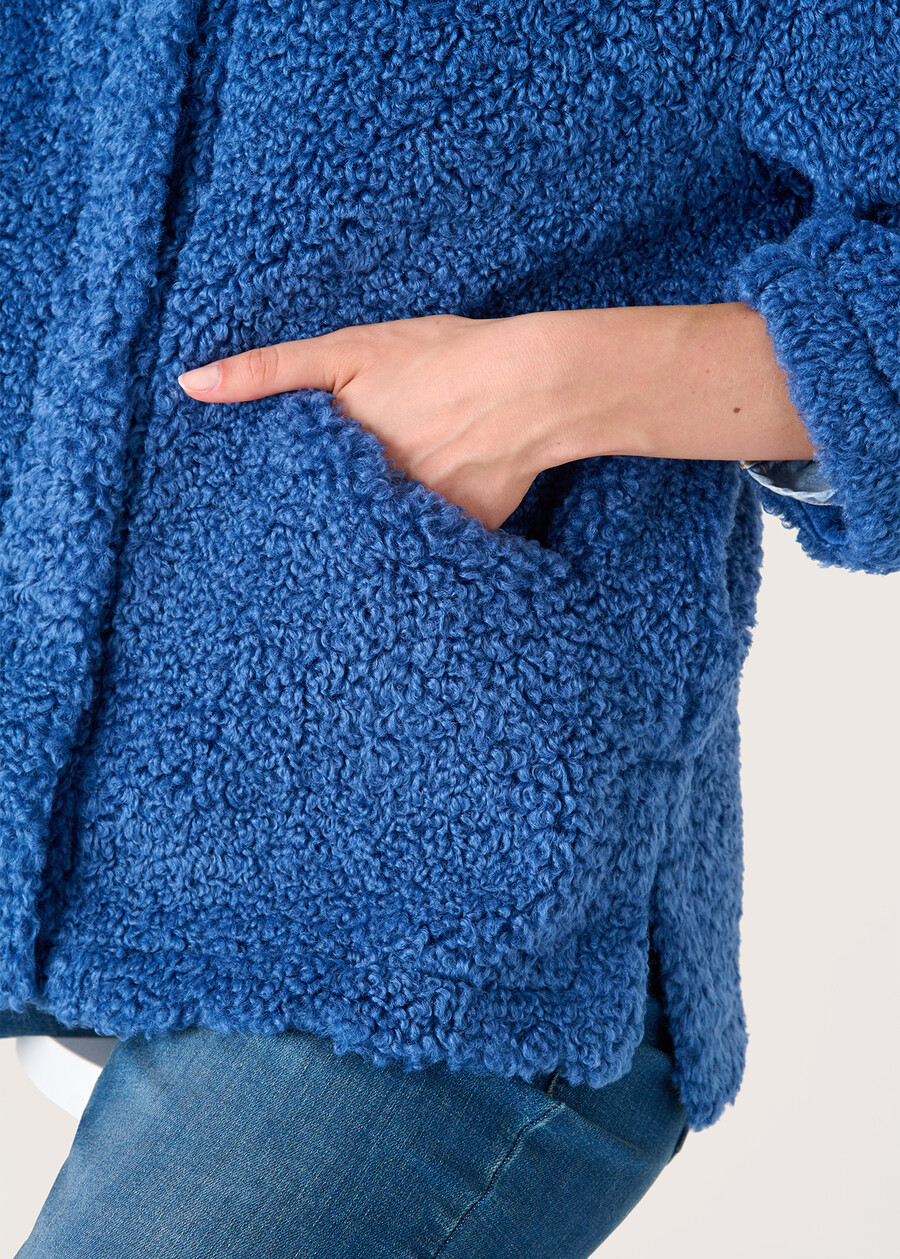 Gaetan astrakan effect jacket BLU AVION Woman , image number 3