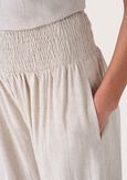 Polis linen and viscose trousers BEIGE SAFARI Woman image number 3