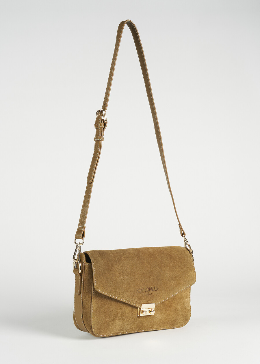 Baliam 100% genuine leather crossbody bag BEIGE CAMEL Woman , image number 2