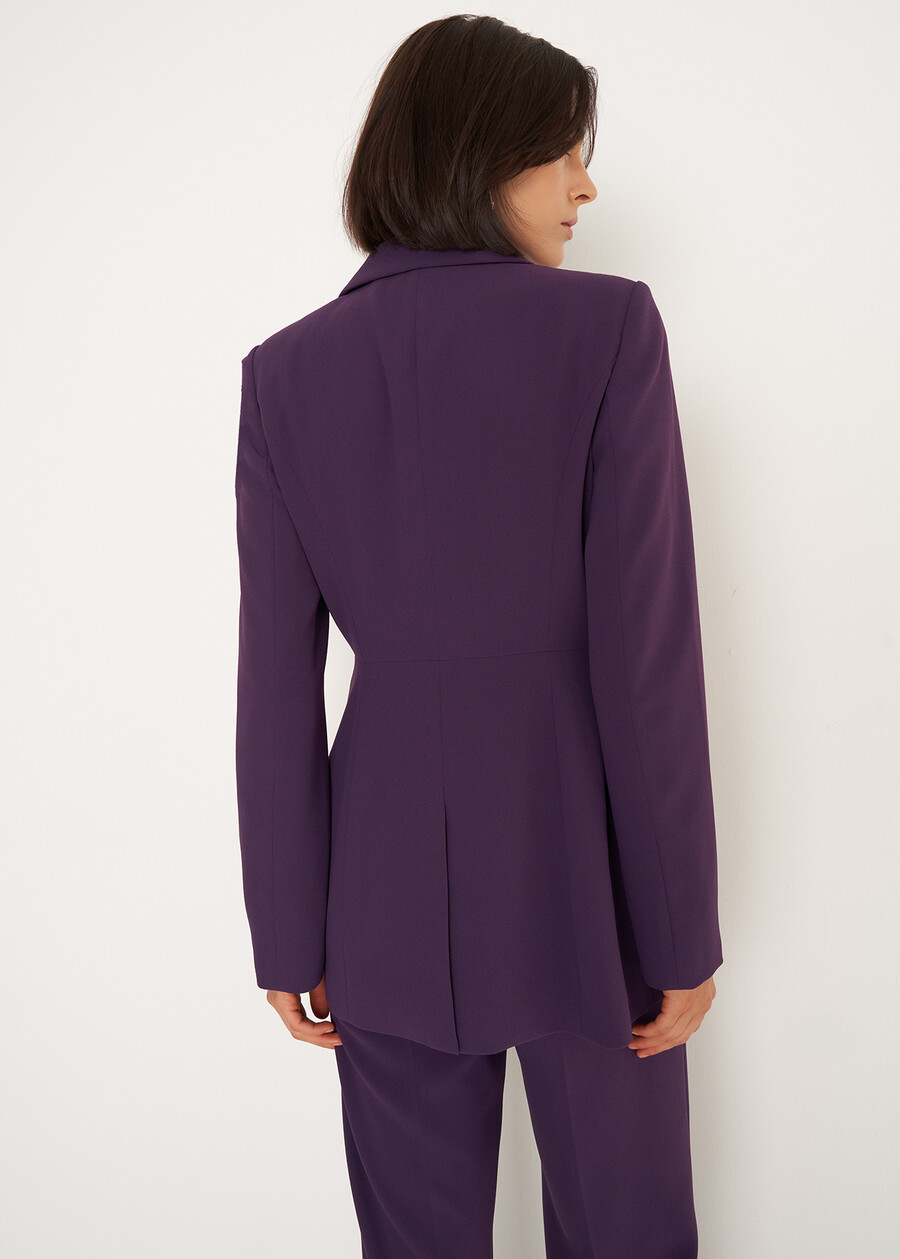 Fitted Single-Breasted Suit VIOLA PRUGNA Woman , image number 4