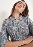 Country Blouse With Waist Tie BLU AVION Woman image number 2