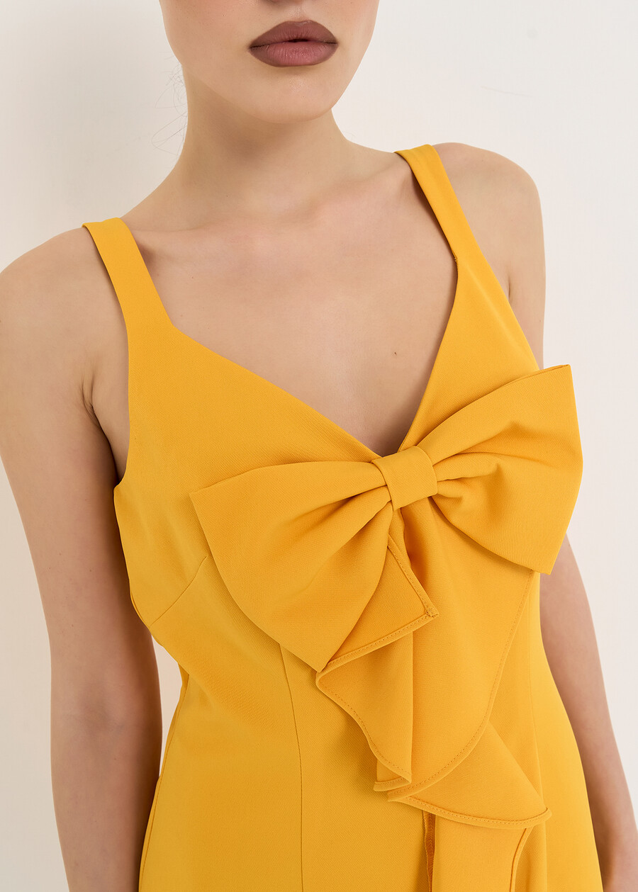 Agos dress with maxi bow ARANCIONE Woman , image number 3