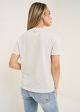 Saimon crochet pocket T-shirt BIANCO WHITE Woman image number 3