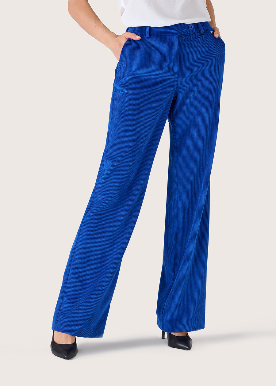 Pantalone a palazzo Giorgia BLU COBALTO Donna , immagine n. 2