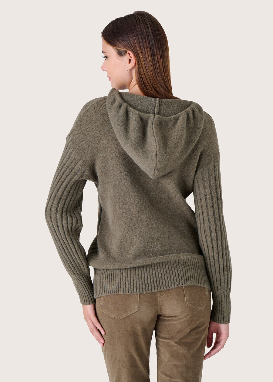 Margaret knitted sweatshirt VERDE CAPPERBEIGE GREIGE Woman , image number 3