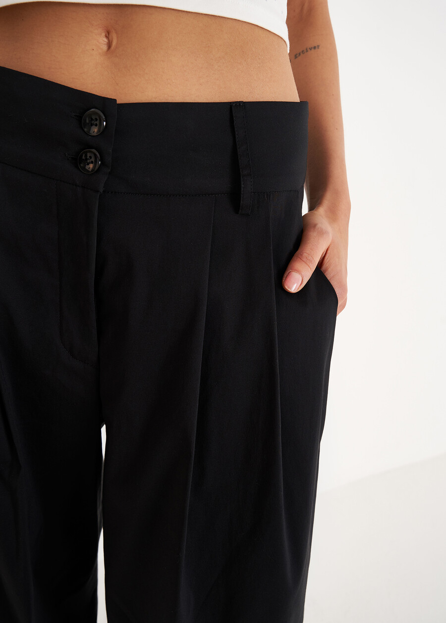 Pantalone a zampa Perteo NERO BLACK Donna , immagine n. 3