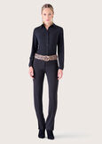 Pix technical fabric trousers NERO BLACK Woman image number 1