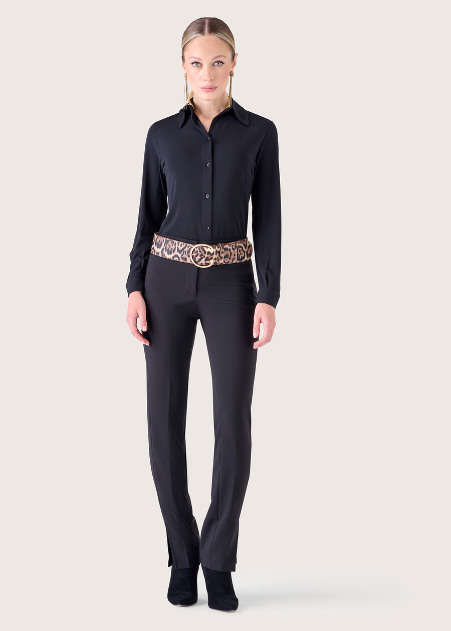 Pix technical fabric trousers NERO BLACK Woman , image number 1