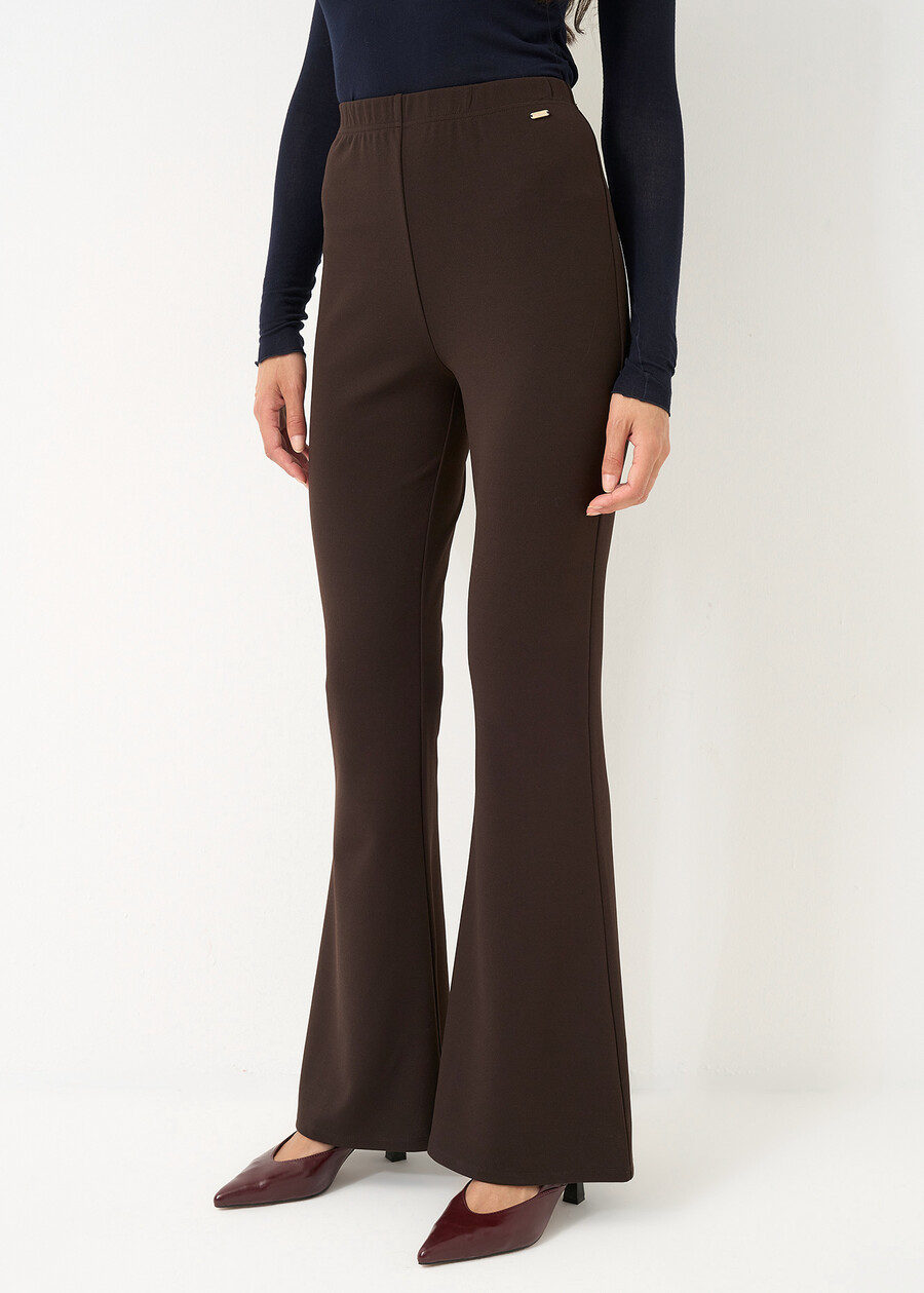 Pantaloni Victoria a zampa ROSSO BORDEAUXVERDE GARDENMARRONENERO Donna , immagine n. 3