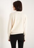 Clarence V-neck cardigan ROSSOBEIGE LATTE Woman image number 3