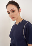 T-shirt Stuzy Ricamo a Mano BLUBIANCO WHITE Donna immagine n. 2