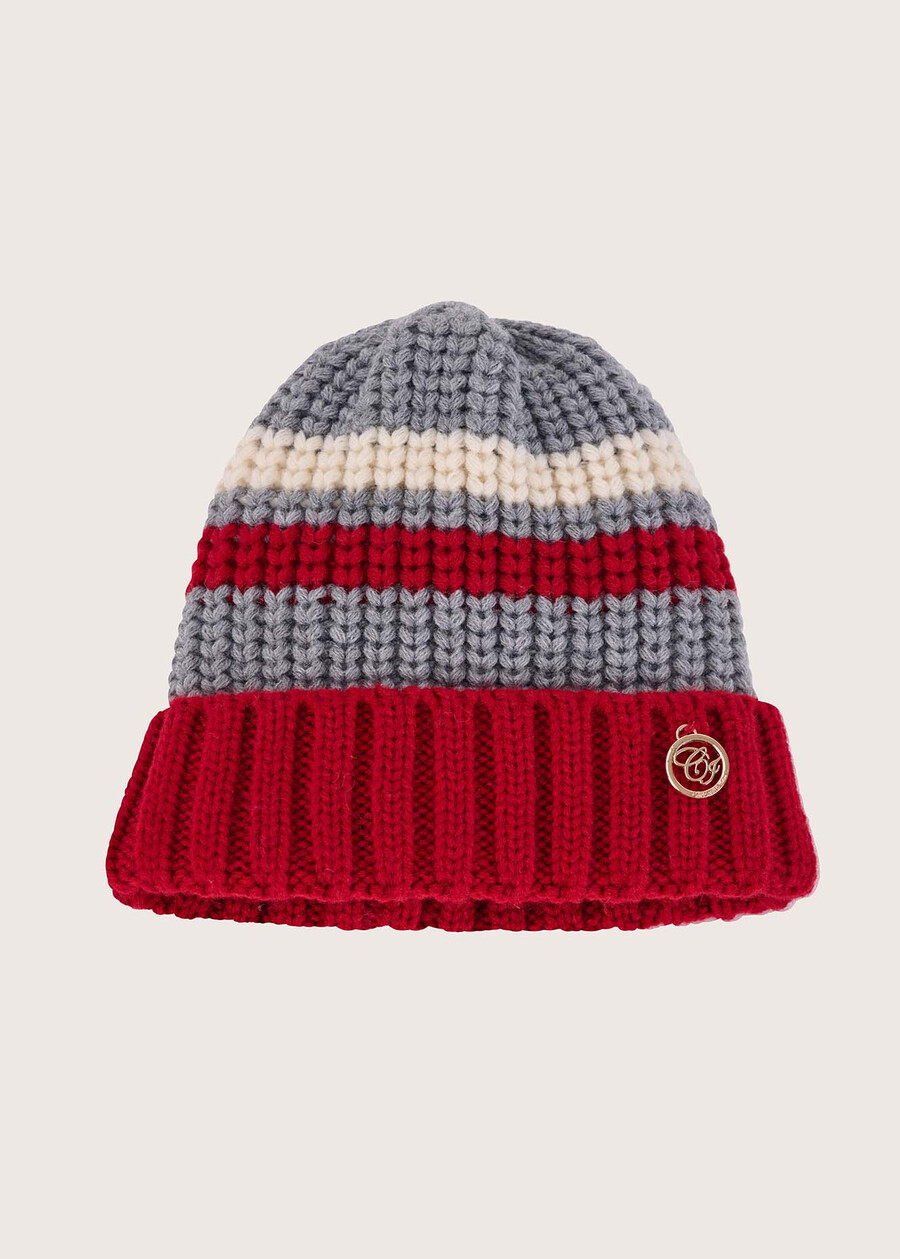 Carita striped cap GRIGIO MEDIUM GREY Woman , image number 2