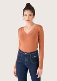 Maglia Sery in cotone modal BLUE COLONIALMARRONE SUGHERO Donna immagine n. 1
